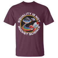 LGBT Pride T Shirt Equality Not Rocket Science Rainbow Planet Outer Space - Wonder Print Shop