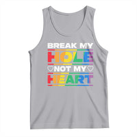 Funny LGBT Pride Tank Top Break My Hole Not My Heart Gay Couple