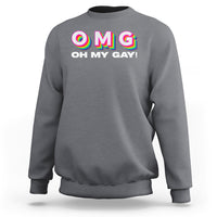 Funny LGBT Pride Sweatshirt OMG Oh My Gay - Wonder Print Shop