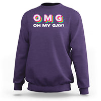 Funny LGBT Pride Sweatshirt OMG Oh My Gay - Wonder Print Shop