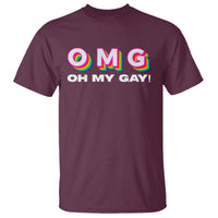 Funny LGBT Pride T Shirt OMG Oh My Gay - Wonder Print Shop