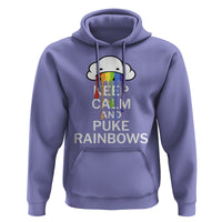 Funny LGBT Pride Hoodie Keep Calm And Puke Rainbow - Wonder Print Shop