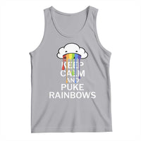 Funny LGBT Pride Tank Top Keep Calm And Puke Rainbow