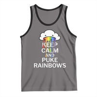 Funny LGBT Pride Tank Top Keep Calm And Puke Rainbow