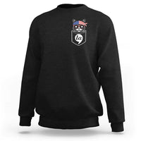 Harris Supporter Sweatshirt Comma-La Pocket American Cat Lady - Wonder Print Shop