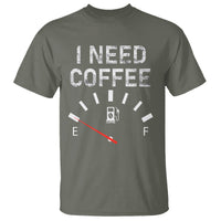 I Need Coffee Funny Coffee Meter Battery T Shirt - Wonder Print Shop