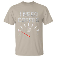 I Need Coffee Funny Coffee Meter Battery T Shirt - Wonder Print Shop
