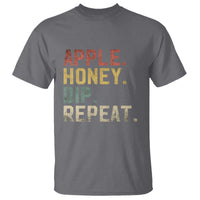 Rosh Hashanah Jewish T Shirt Apple Honey Dip Repeat - Wonder Print Shop