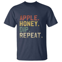 Rosh Hashanah Jewish T Shirt Apple Honey Dip Repeat - Wonder Print Shop