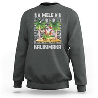 Mele Kalikimaka Santa Hawaiian Christmas Hula Dance Sweatshirt - Wonder Print Shop