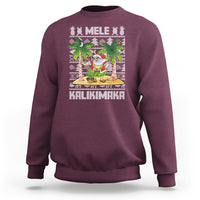 Mele Kalikimaka Santa Hawaiian Christmas Hula Dance Sweatshirt - Wonder Print Shop