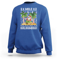 Mele Kalikimaka Santa Hawaiian Christmas Hula Dance Sweatshirt - Wonder Print Shop