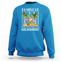 Mele Kalikimaka Santa Hawaiian Christmas Hula Dance Sweatshirt - Wonder Print Shop