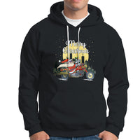 Christmas Hoodie Santa Riding Motorcycle Biker City At Night Holiday - Wonder Print Shop