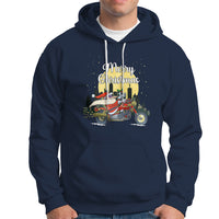Christmas Hoodie Santa Riding Motorcycle Biker City At Night Holiday - Wonder Print Shop