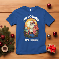 Christmas In Hawaii T Shirt Ho Ho Hold My Beer Cool Santa Sunglass - Wonder Print Shop