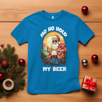 Christmas In Hawaii T Shirt Ho Ho Hold My Beer Cool Santa Sunglass - Wonder Print Shop