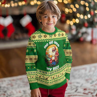 Xmas In Hawaii Ugly Christmas Sweater Ho Ho Hold My Beer Cool Santa Sunglass - Wonder Print Shop