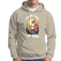 Christmas In Hawaii Hoodie Ho Ho Hold My Beer Cool Santa Sunglass - Wonder Print Shop