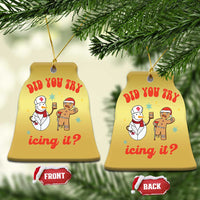 Funny Xmas Nurse Christmas Ornament Did You Try Icing It? Snowman Nurse Snap Gingerbread - Wonder Print Shop