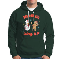 Christmas Hoodie Did You Try Icing It? Snowman Nurse Snap Gingerbread - Wonder Print Shop