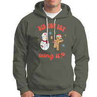 Christmas Hoodie Did You Try Icing It? Snowman Nurse Snap Gingerbread - Wonder Print Shop