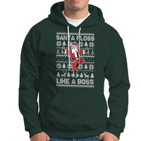 Christmas Hoodie Santa Floss Like A Boss Funny Dancing - Wonder Print Shop