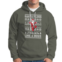 Christmas Hoodie Santa Floss Like A Boss Funny Dancing - Wonder Print Shop