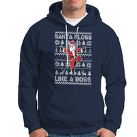 Christmas Hoodie Santa Floss Like A Boss Funny Dancing - Wonder Print Shop