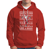 Christmas Hoodie Santa Floss Like A Boss Funny Dancing - Wonder Print Shop