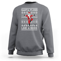 Christmas Sweatshirt Santa Floss Like A Boss Funny Dancing - Wonder Print Shop