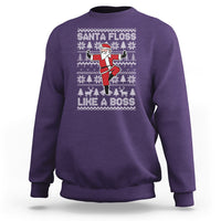 Christmas Sweatshirt Santa Floss Like A Boss Funny Dancing - Wonder Print Shop