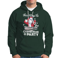 This Way to The Christmas Party Cool Santa DJ Hoodie - Wonder Print Shop