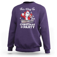 This Way to The Christmas Party Cool Santa DJ Sweatshirt - Wonder Print Shop