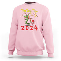 Vietnamese Lunar New Year Sweatshirt Tet Giap Thin Dragon Year 2024 Chuc Mung Nam Moi - Wonder Print Shop