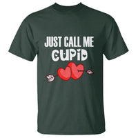 Valentine's Day T Shirt Just Call Me Cupid Retro Arrow Heart - Wonder Print Shop