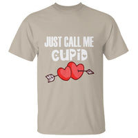 Valentine's Day T Shirt Just Call Me Cupid Retro Arrow Heart - Wonder Print Shop