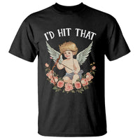 Valentine's Day T Shirt I'd Hit That Cupid Vintage Art Rose - Wonder Print Shop
