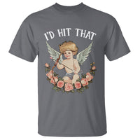 Valentine's Day T Shirt I'd Hit That Cupid Vintage Art Rose - Wonder Print Shop