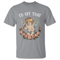 Valentine's Day T Shirt I'd Hit That Cupid Vintage Art Rose - Wonder Print Shop