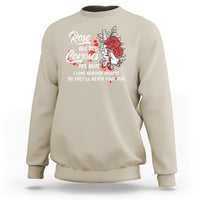Valentine's Day Sweatshirt Roses Are Red Corpses Are Blue Horror Rose Bloody - Wonder Print Shop