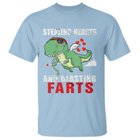 Valentine's Day T Shirt Cute Dinosaur Cupid Stealing Hearts And Blasting Farts - Wonder Print Shop