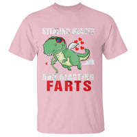 Valentine's Day T Shirt Cute Dinosaur Cupid Stealing Hearts And Blasting Farts - Wonder Print Shop