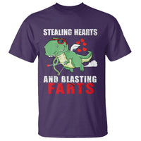 Valentine's Day T Shirt Cute Dinosaur Cupid Stealing Hearts And Blasting Farts - Wonder Print Shop