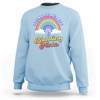 Valentine's Day Sweatshirt Stealing Hearts And Blasting Fart Funny Rainbow Heart - Wonder Print Shop