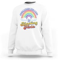 Valentine's Day Sweatshirt Stealing Hearts And Blasting Fart Funny Rainbow Heart - Wonder Print Shop