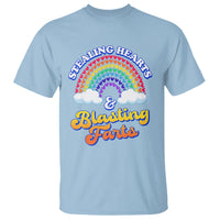Valentine's Day T Shirt Stealing Hearts And Blasting Fart Funny Rainbow Heart - Wonder Print Shop