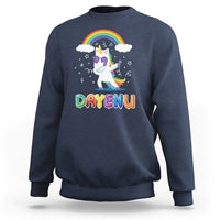 Passover Sweatshirt Cute Unicorn Dayenu For Jewish Kids Boys Girls - Wonder Print Shop