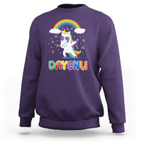 Passover Sweatshirt Cute Unicorn Dayenu For Jewish Kids Boys Girls - Wonder Print Shop