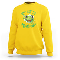 Passover Sweatshirt Who Let The Frogs Out Funny Jewish - Wonder Print Shop